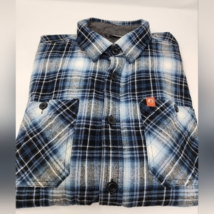 The American Outdoorsman Size XL Blue‎ Black White Cotton Flannel Shirt